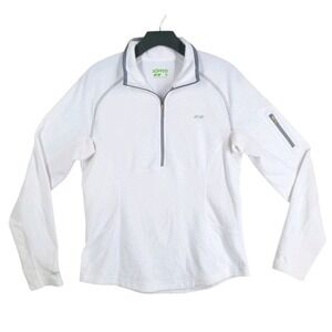 Koppen Half Zip Sweatshirt Womens M White Fleece Pullover Outdoor Winter